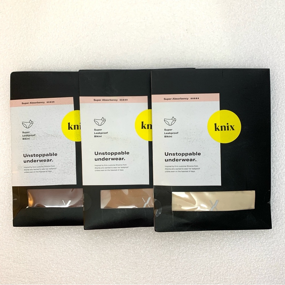 Knix Super Leakproof Bikini Panties - 3Pk Size S